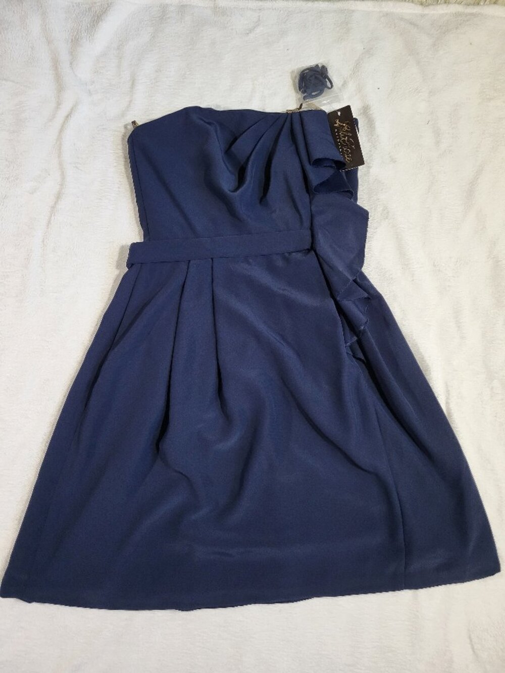 NWT LELA ROSE Midnight Navy Strapless Bridesmaid Dress Size 10 - SAMPLE Dress